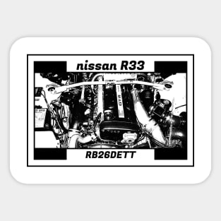 NISSAN SKYLINE GT-R R33 ENGINE Sticker